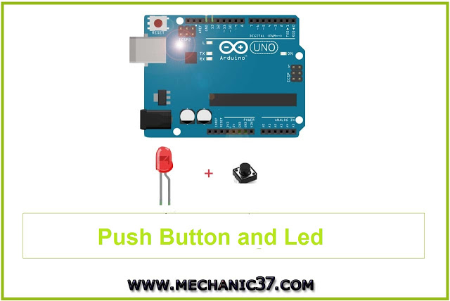 Arduino को led के साथ push button का use करके control करे