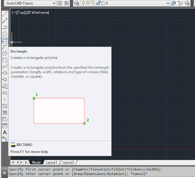 Draw Rectangle Draw Rectangle In AutoCAD hindi में