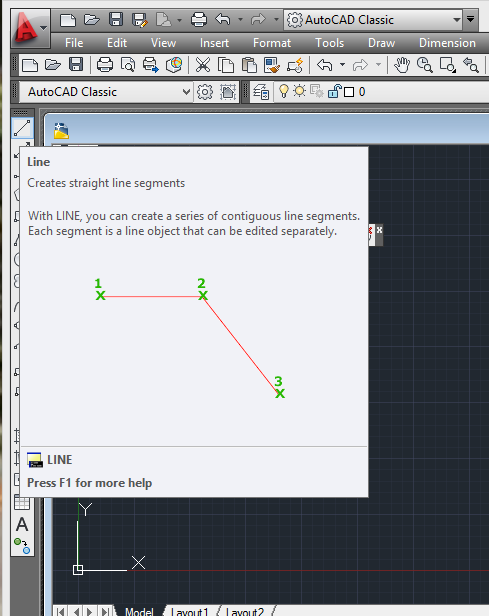  आप Draw Tools में से Line select करो या L-Enter Command दो उसके बाद आप Drawing Area में कही भी Line Draw कर सकते हो
