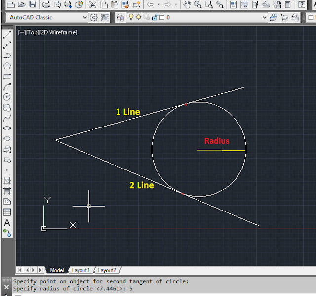  इस प्रकार आप AutoCAD में Ttr का use करके Circle Draw कर सकते हो 