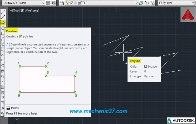 आप polyline को आसानी से autocad में draw करके object बना सकते हो 