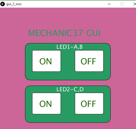 GUI button processing GUI button processing led control करने के लिए