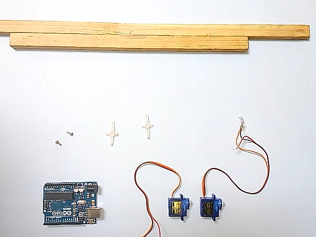 Arduino uno और Servo motor,wooden stick
