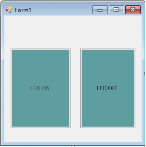 visual studio में design किया गया यह form serial communication बनाएगा arduino से 