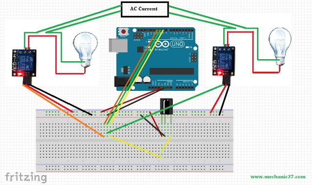 Make Ir receiver Home Automation Circuit
