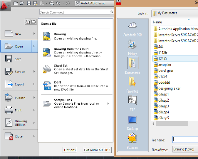 Open Command का use हम Old File को Open करने के लिए करते है