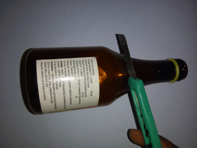 bottle ko cut kare