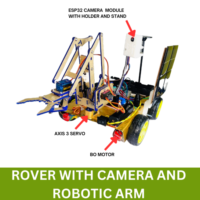 Rover Project With Robotic Arm and Camera ( Ready To Use Assembled ) - Image 6