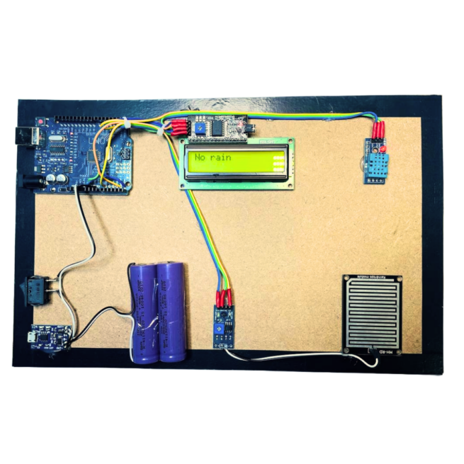 RAIN SENSOR PROJECT WITH TEMPERATURE