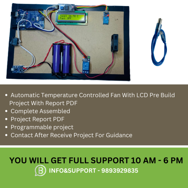 Automatic Temperature Controlled Fan With LCD Pre Build Project With Report PDF - Image 4