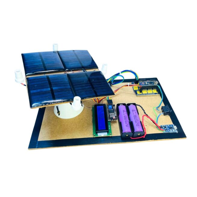 Dual Axis Solar Tracker With Real-Time Voltage Display LCD Assembled Project With Report - Image 3