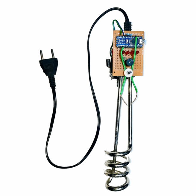 Immersion Rod Water Level Safety Alarm | Buzzer and LED Alert System | Protects Against Dry Heating | Science Project with Report